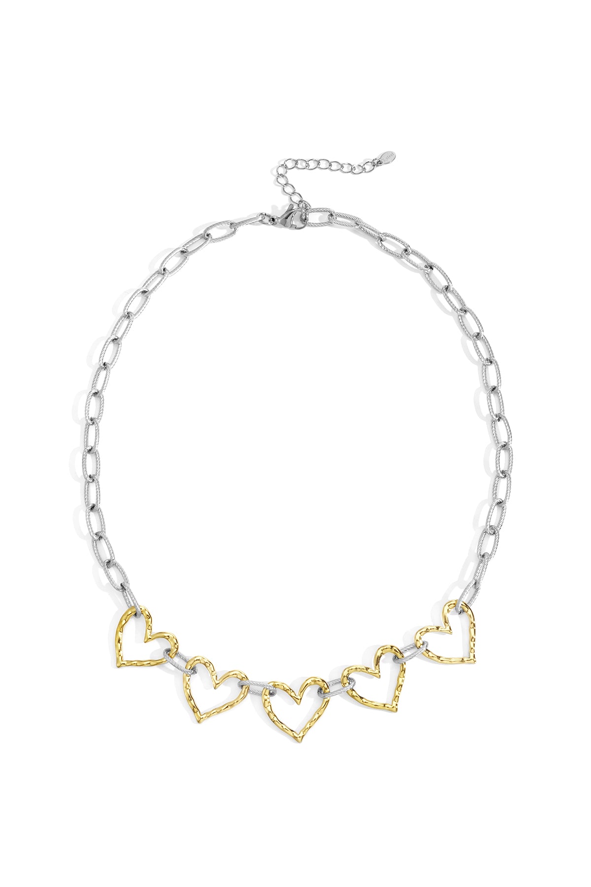 Collane a catena in acciaio inossidabile con cuore, casual, quotidiane, semplici, gioielli da donna