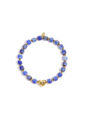Bracciale di perline con centrotavola a forma di cuore