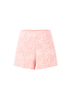 Shorts Donna in Fibra di Poliestere Tessuta Stampa Fiorita Elegante