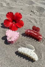 Fermagli per capelli a forma di cuore in acetato casual, accessori per San Valentino