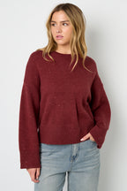 Maglioni in Fibra di Poliestere Tessuto Donna Stile Casual Colore Puro Autunno/Inverno