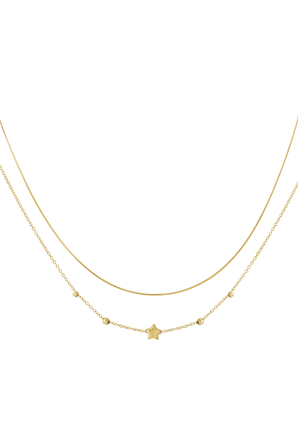 Collana a stella a doppio strato