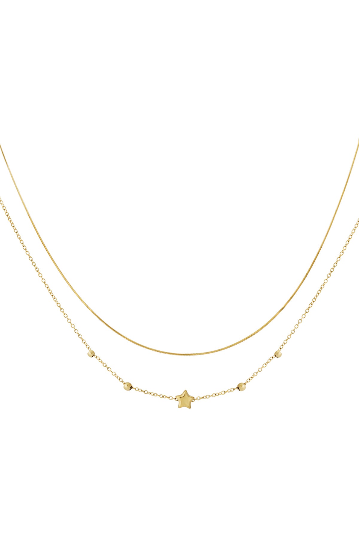 Collana a stella a doppio strato