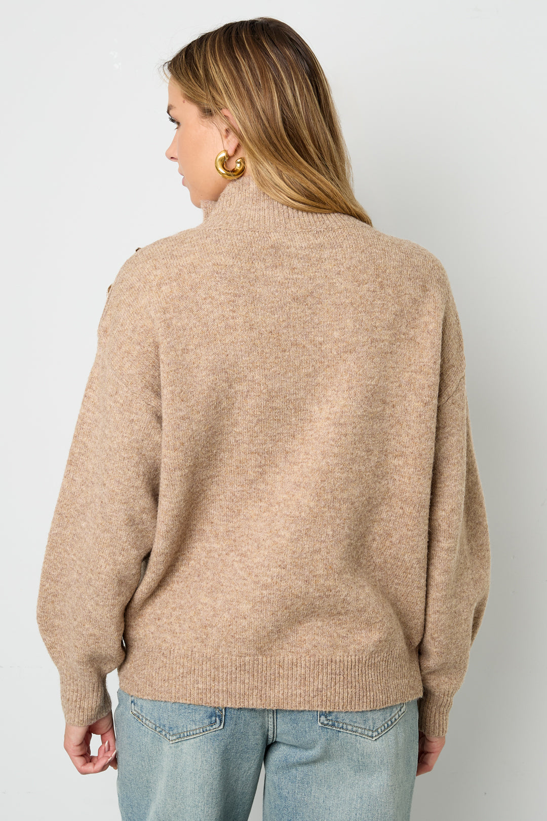 Maglione Donna in Fibra di Poliestere Intrecciata Stile Casual Colore Puro
