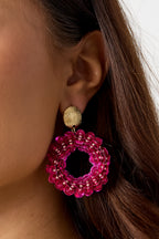 Orecchini rotondi con paillettes