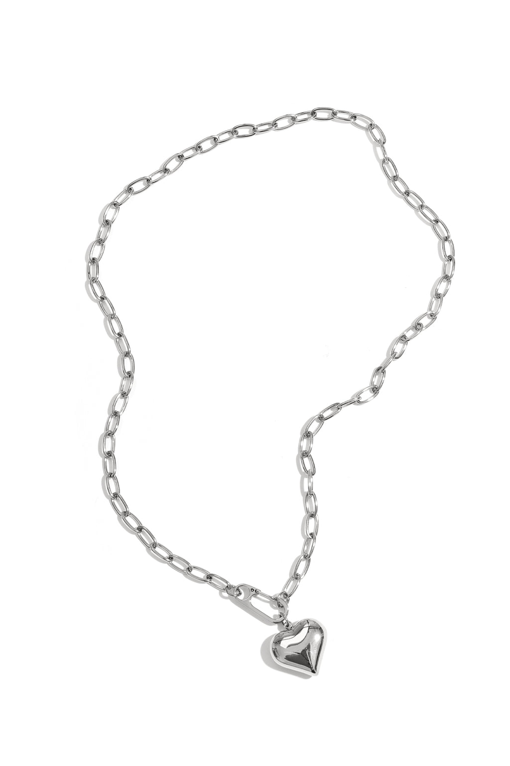Collana pendente a cuore con chiusura frontale