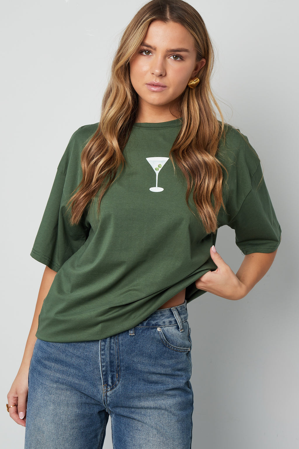 Cotone Maglia T-shirt Donna Casual Lettere
