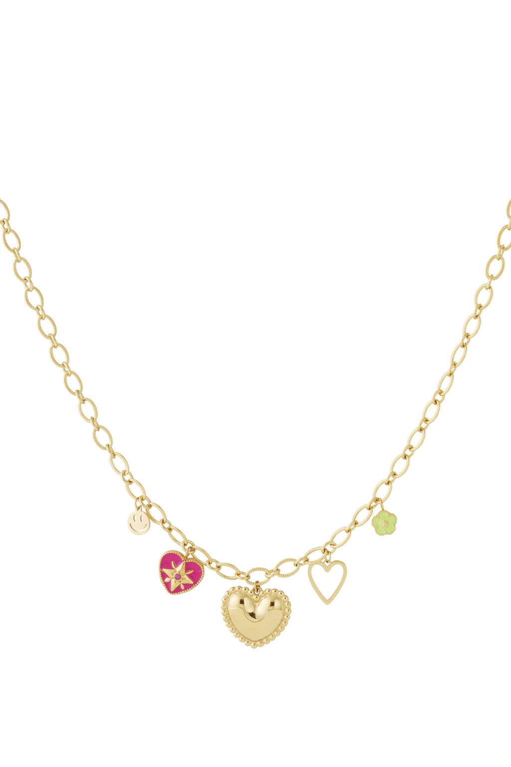 Collane con ciondolo in acciaio inossidabile a forma di cuore casual quotidiane