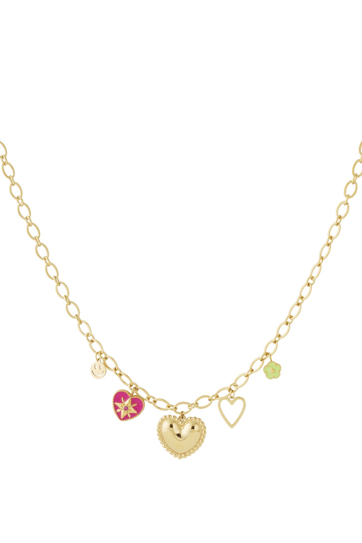 Collane con ciondolo in acciaio inossidabile a forma di cuore casual quotidiane