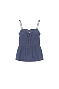 Tessuto Jeans Donna Top Casual Primavera/Estate Colore Puro
