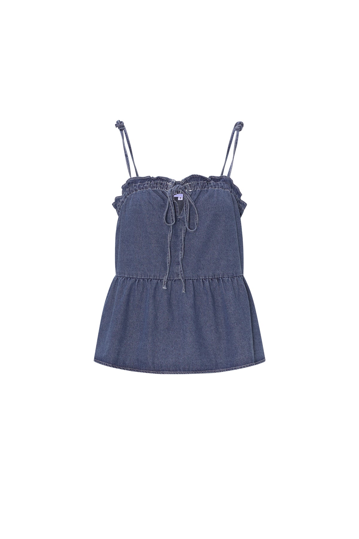 Tessuto Jeans Donna Top Casual Primavera/Estate Colore Puro
