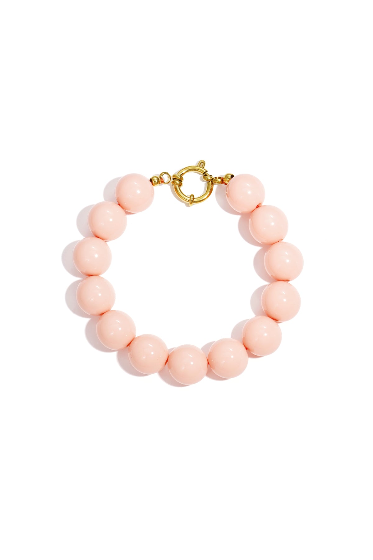 Bracciale con perle grandi e chiusura frontale
