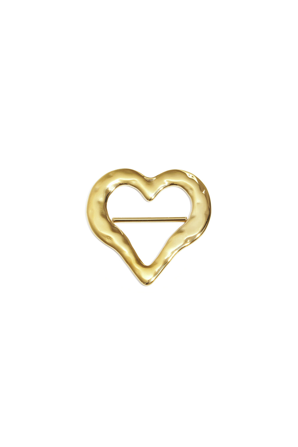 Fermaglio per sciarpa a forma di cuore e strutturato