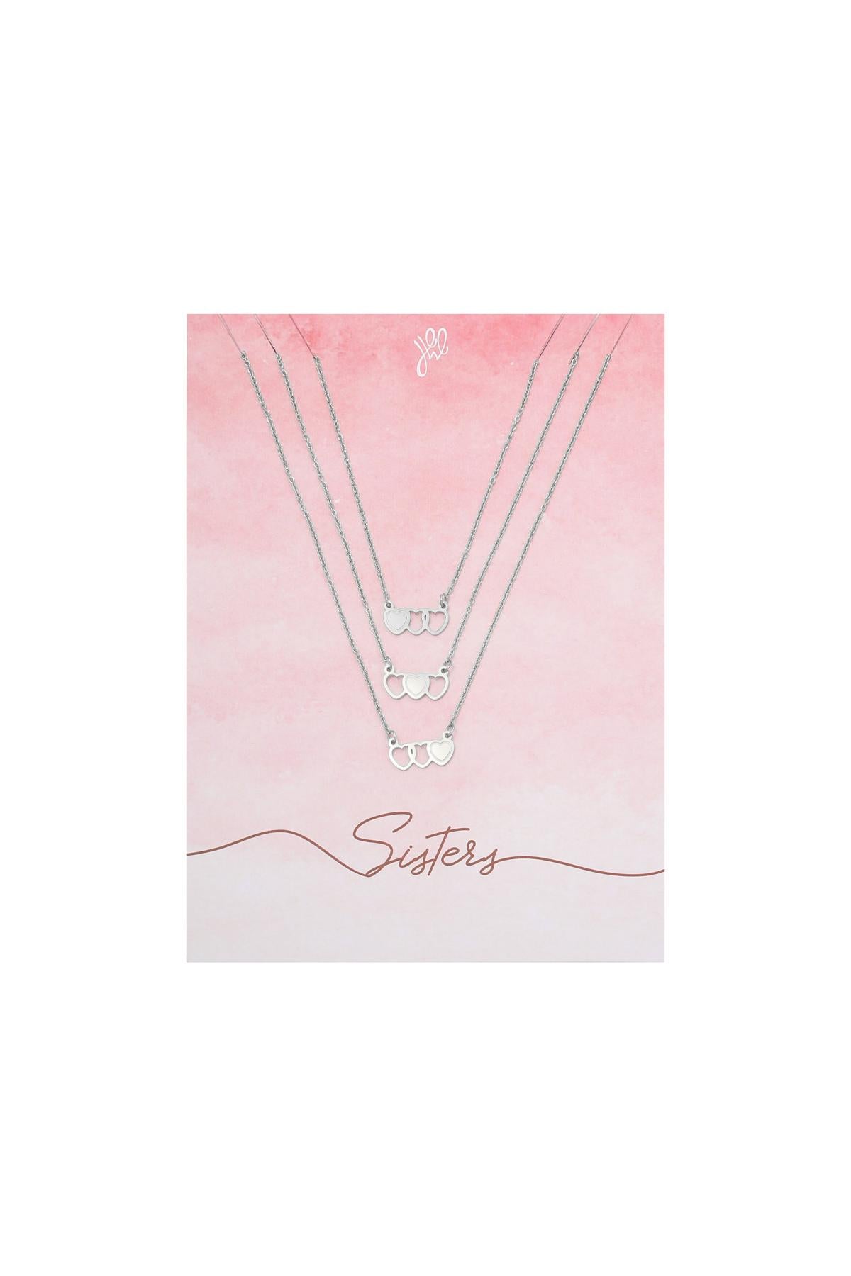 Necklace Three SisterS Gold Stainless Steel