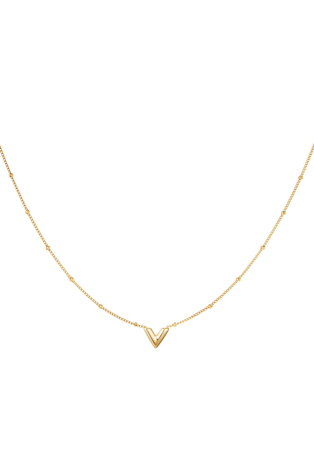Collana a V in acciaio inossidabile Gold Stainless Steel