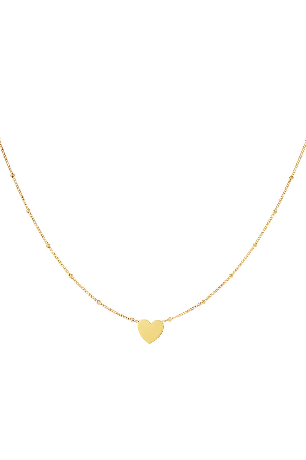 Cuore di collana minimalista Gold Stainless Steel