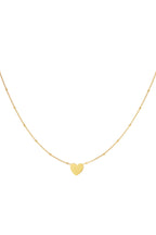 Cuore di collana minimalista Gold Stainless Steel