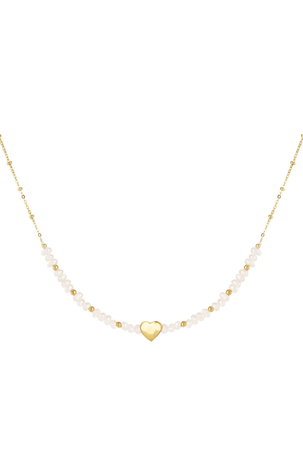 Collana bellissima perla Gold Stainless Steel