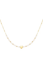 Collana bellissima perla Gold Stainless Steel