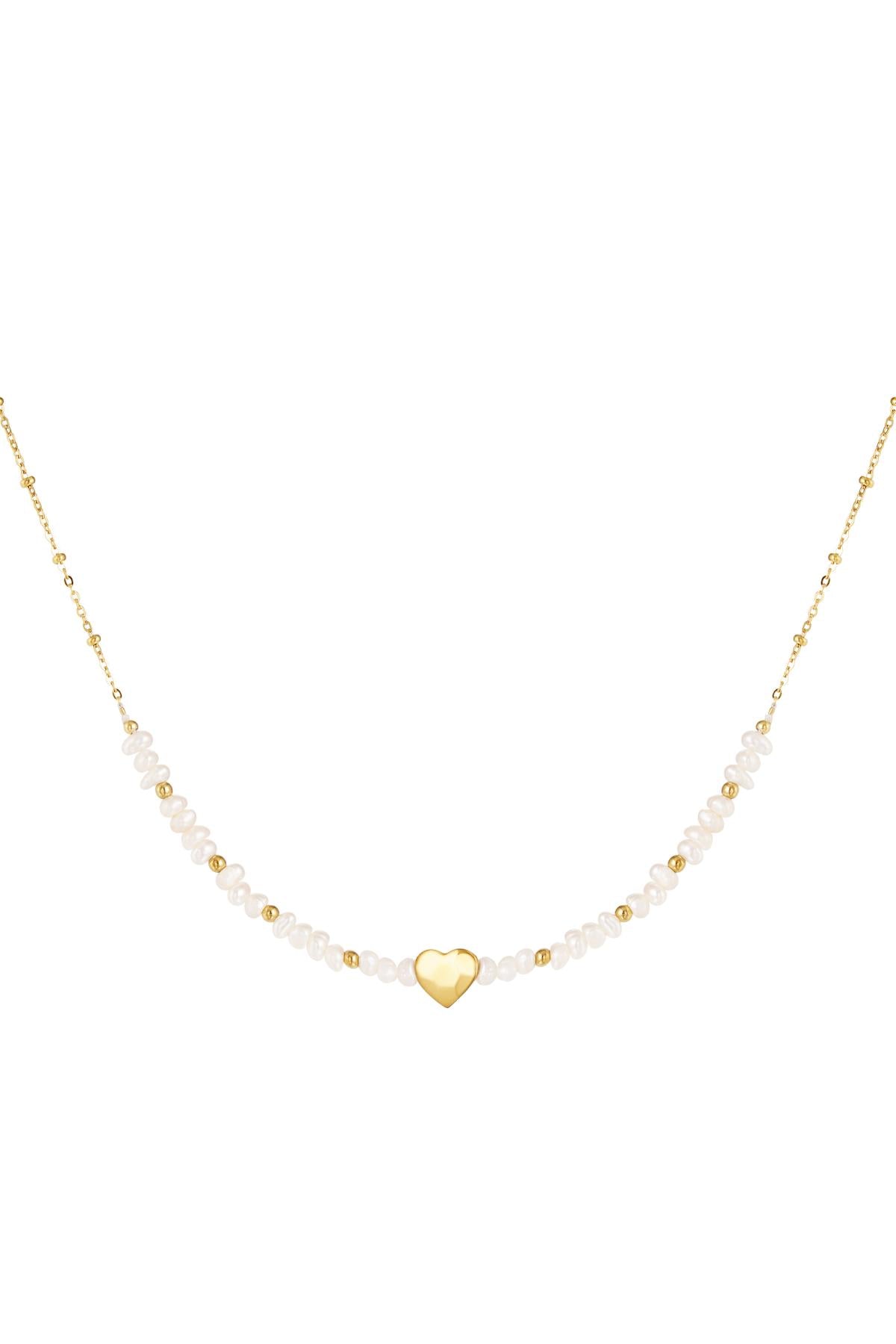 Collana bellissima perla Gold Stainless Steel
