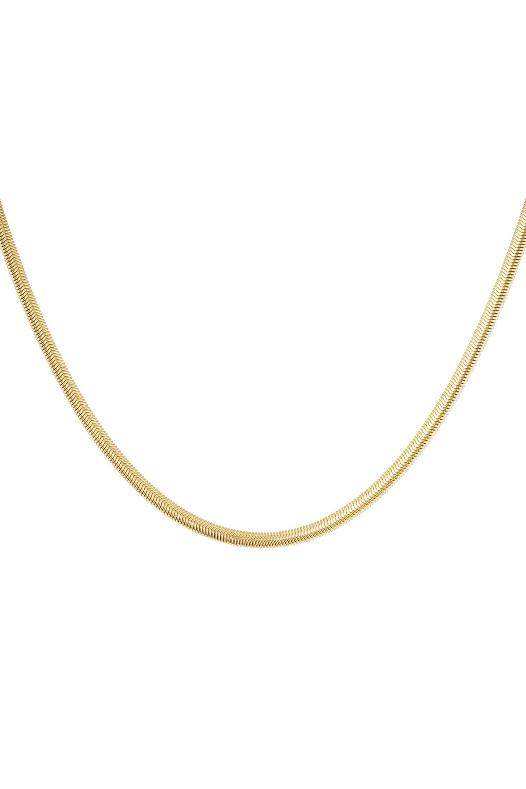 Collana piatta con stampa - Colore oro-4.0MM