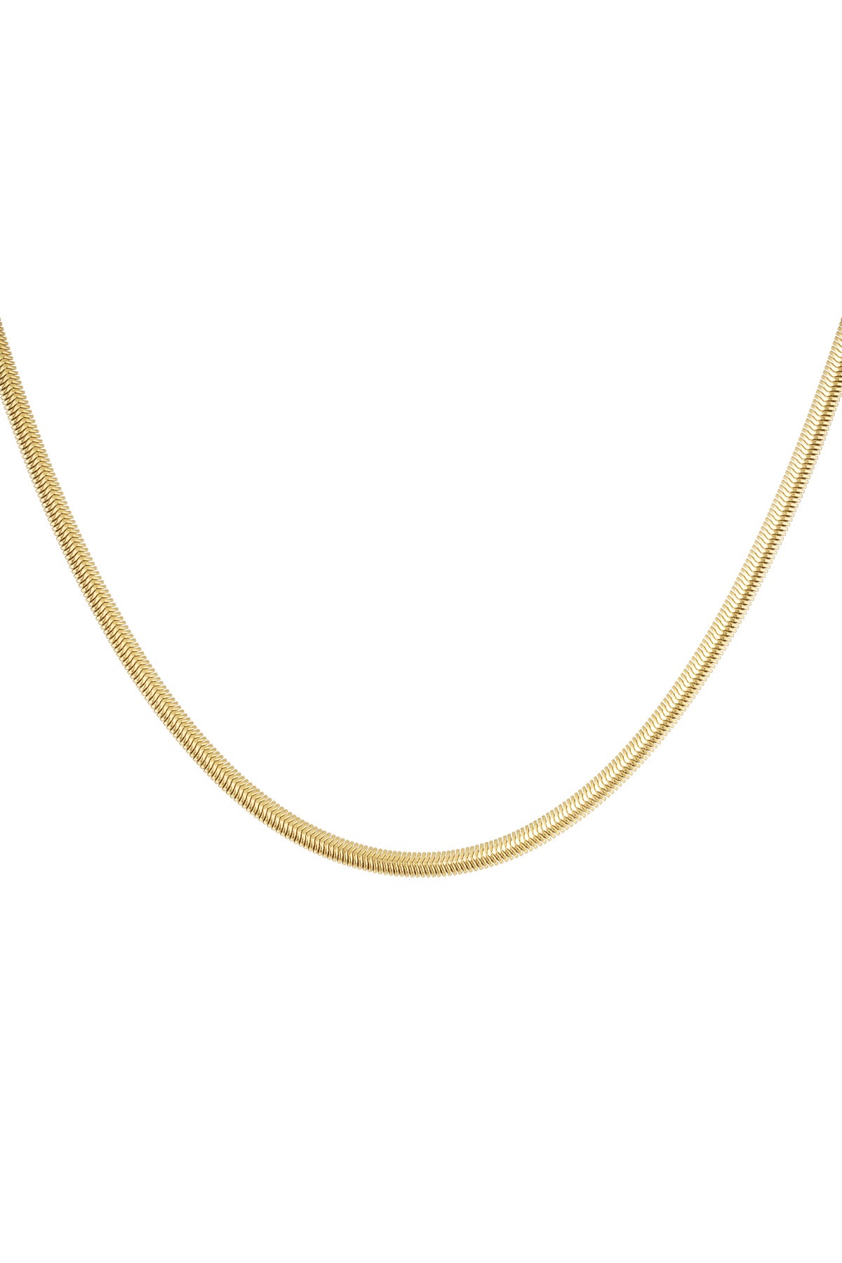 Collana piatta con stampa - Colore oro-4.0MM