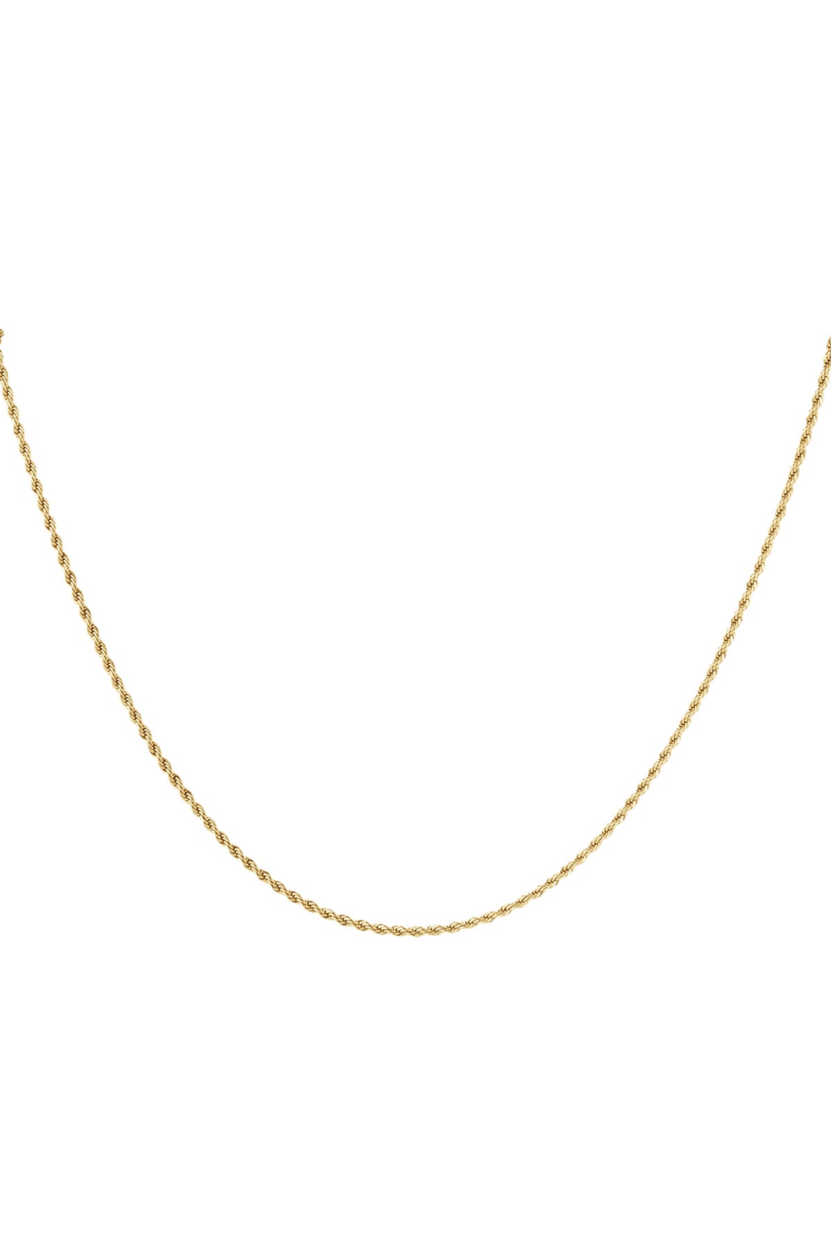 Collana ritorta sottile - Colore oro-2.0MM