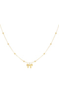 collana con palline e fiocco