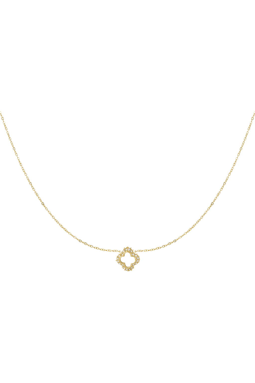 collana con trifoglio di diamanti