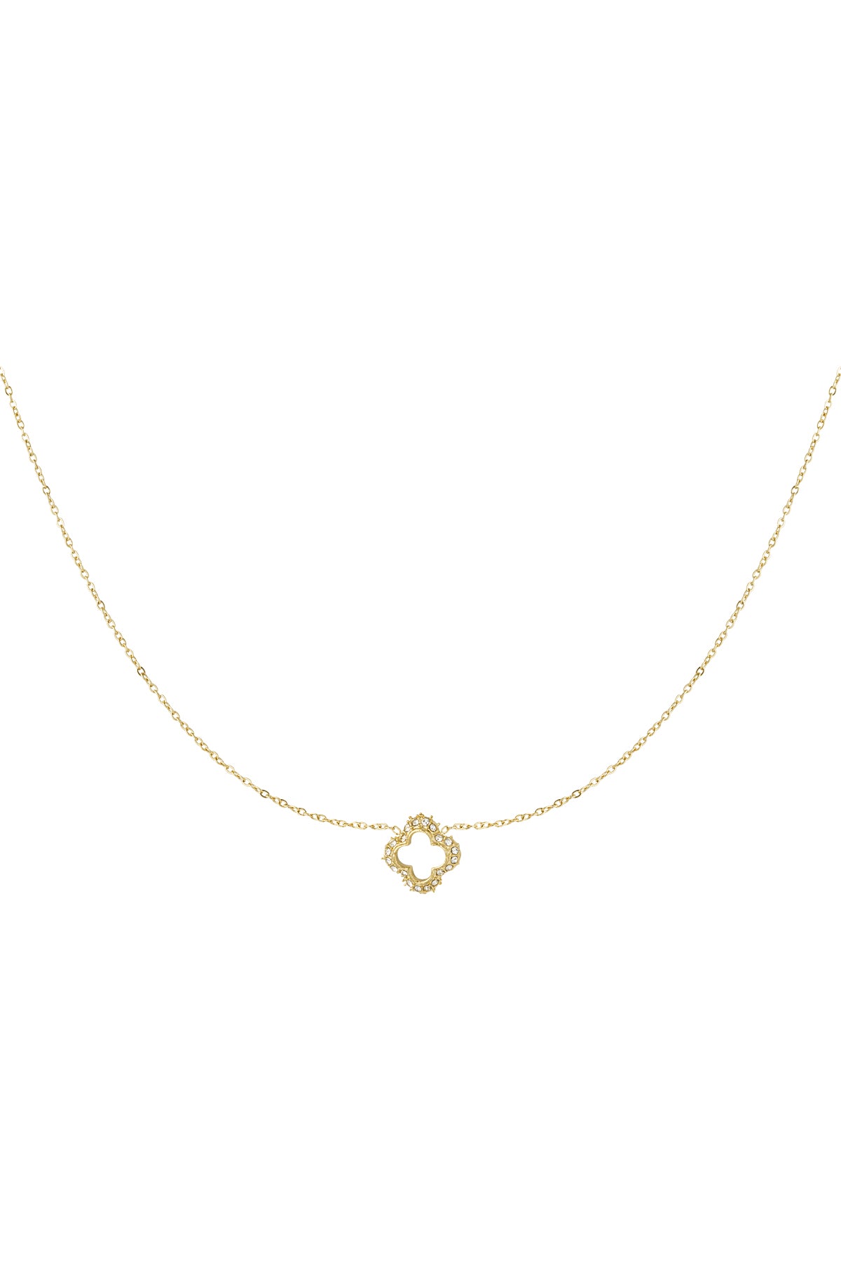 collana con trifoglio di diamanti