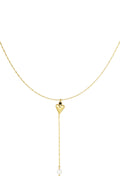collana classica con cuore e perle