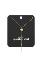 collana classica con cuore e perle