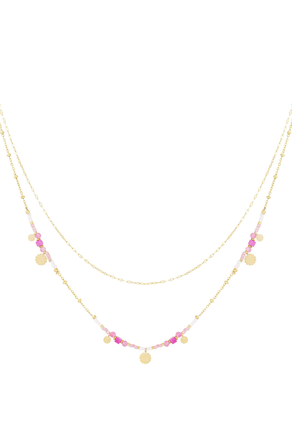 collana ciondoli rosa