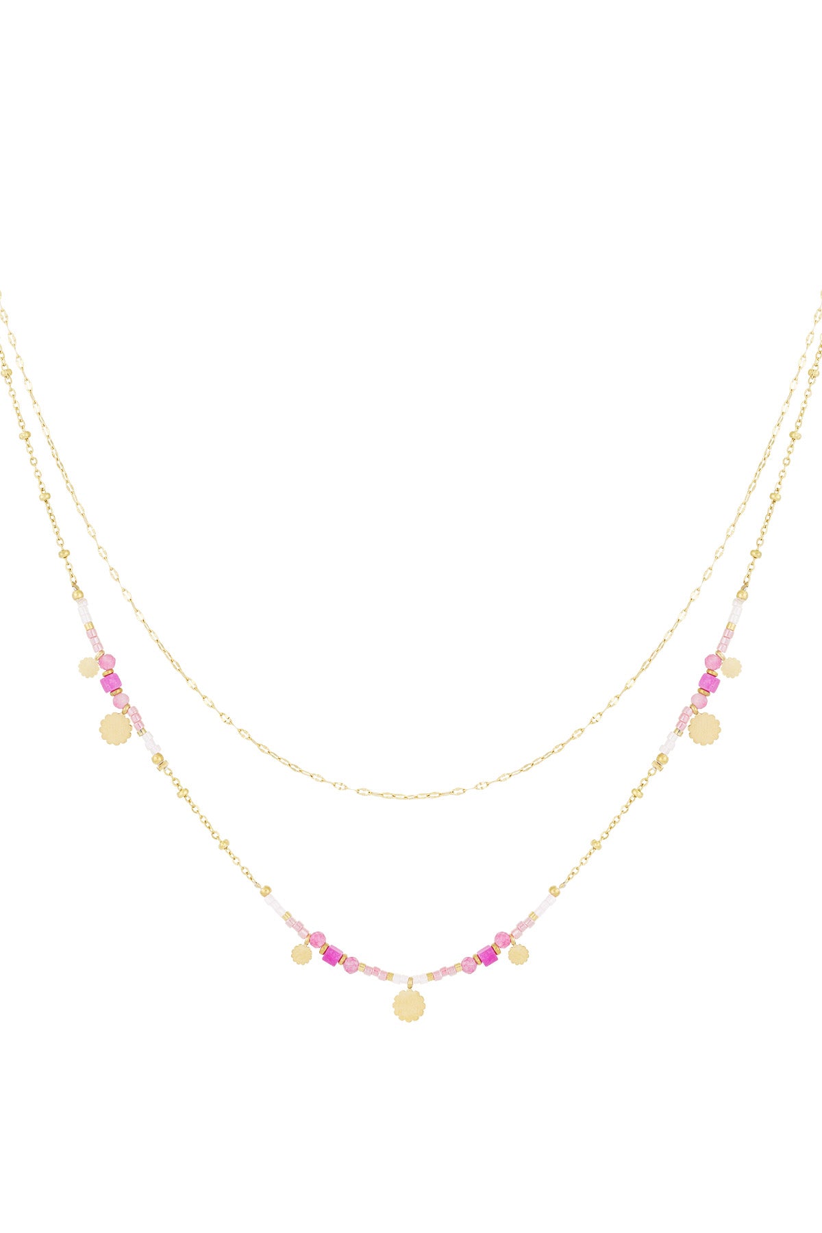 collana ciondoli rosa