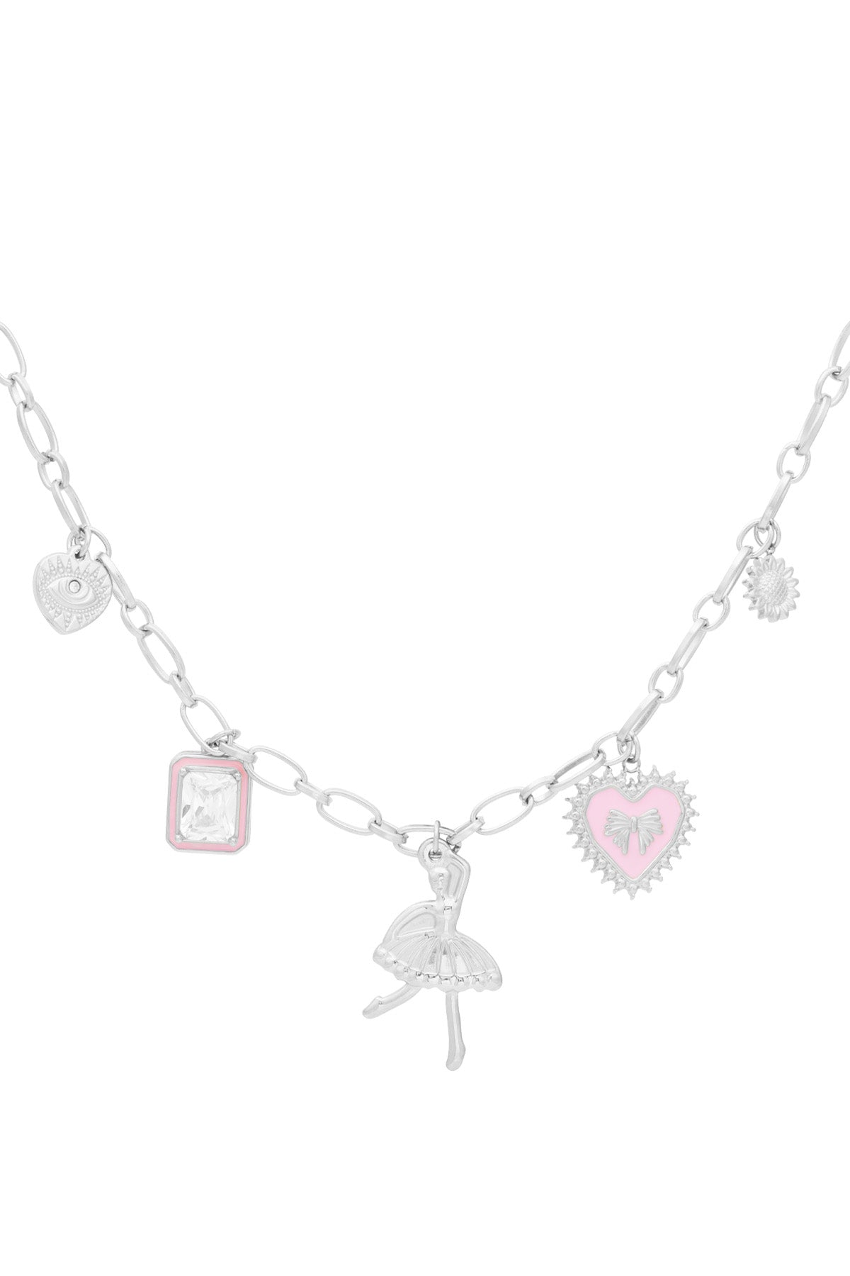 Collana con ciondolo ballerina colorata