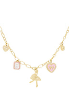 Collana con ciondolo ballerina colorata