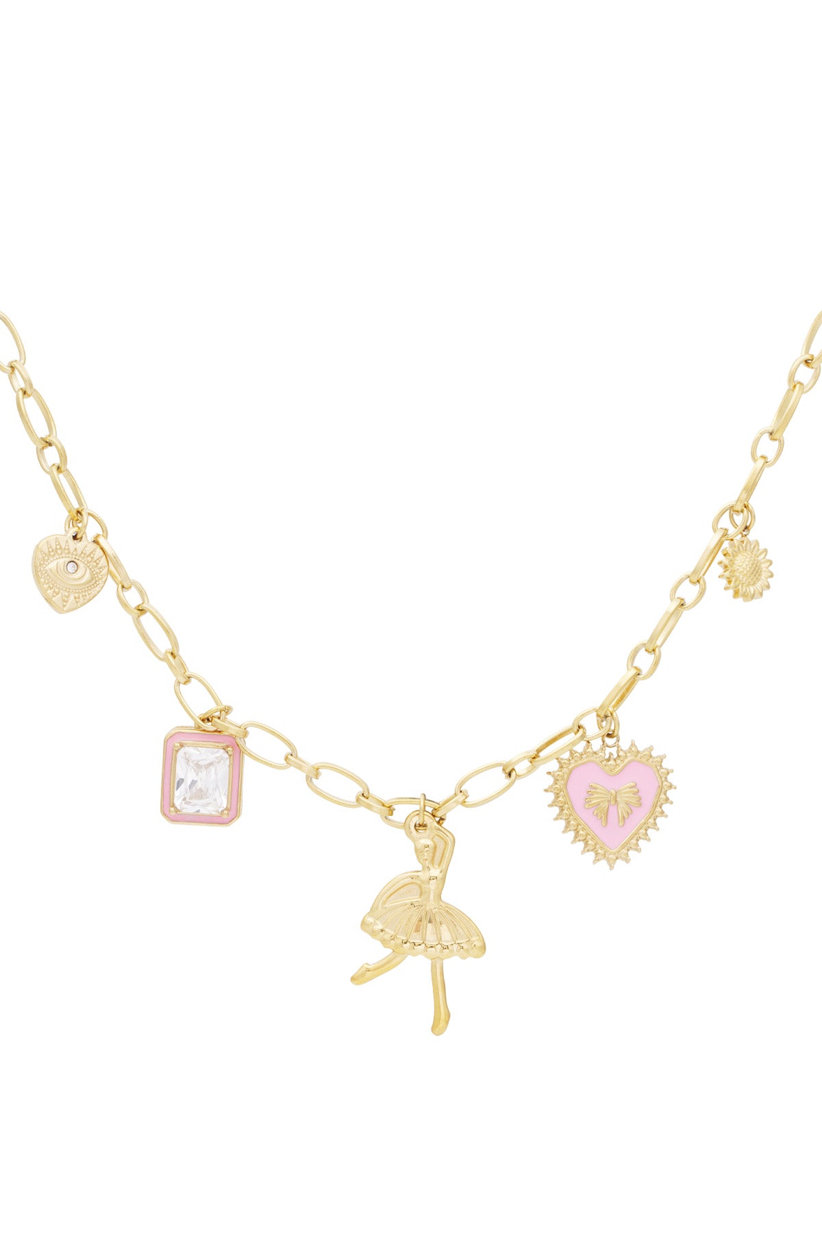 Collana con ciondolo ballerina colorata