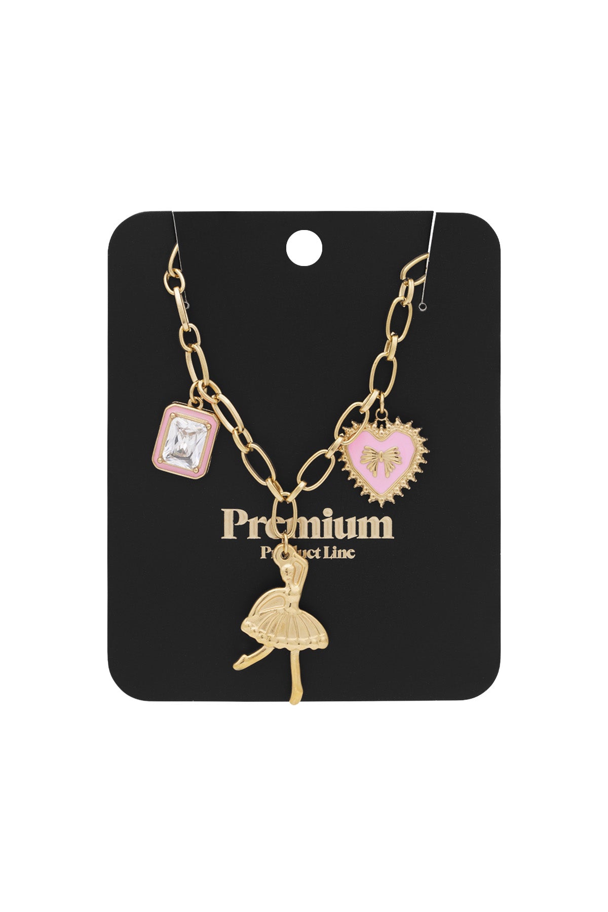 Collana con ciondolo ballerina colorata