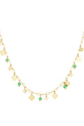 Collana trifoglio basic - Colore oro verde