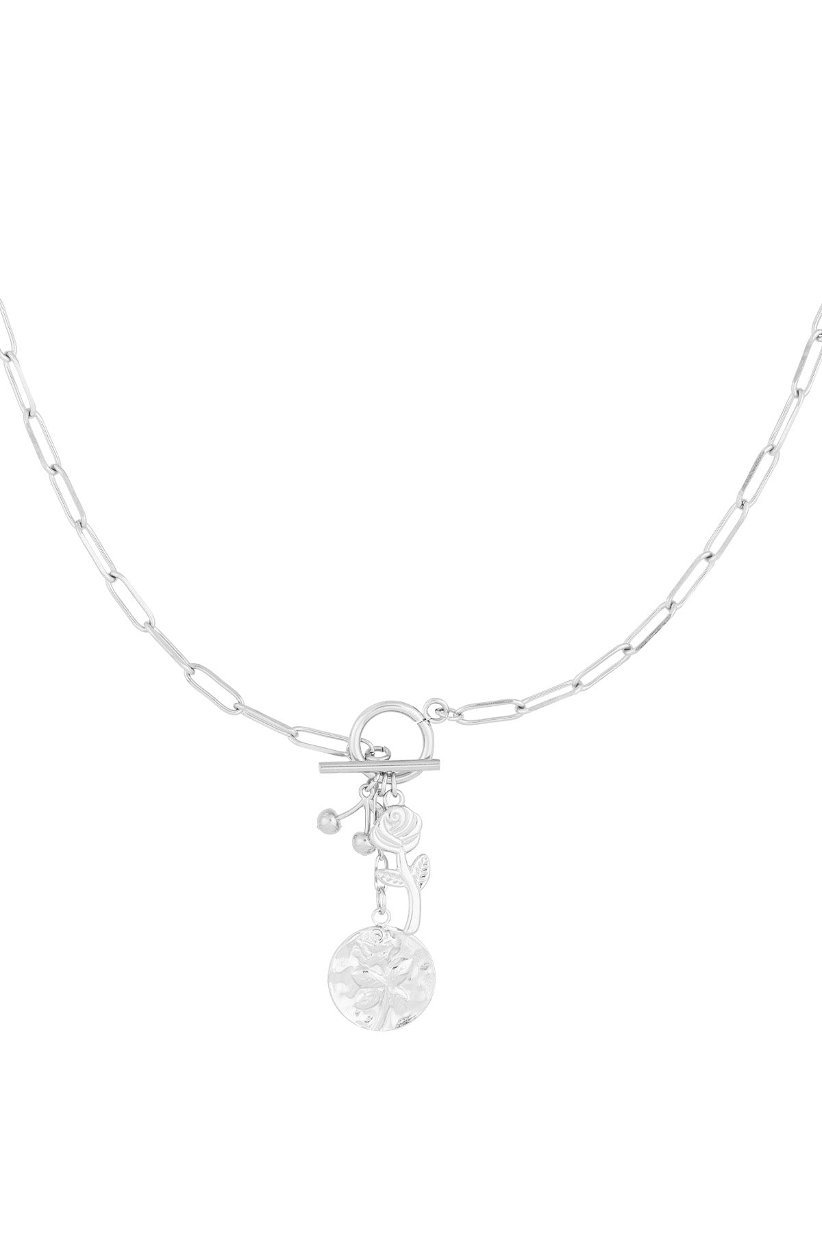 collana con ciondolo rosa addormentata