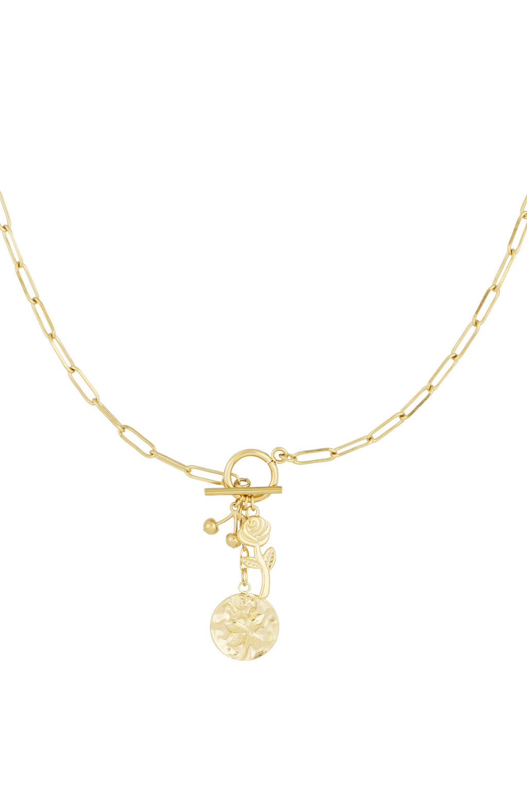 collana con ciondolo rosa addormentata