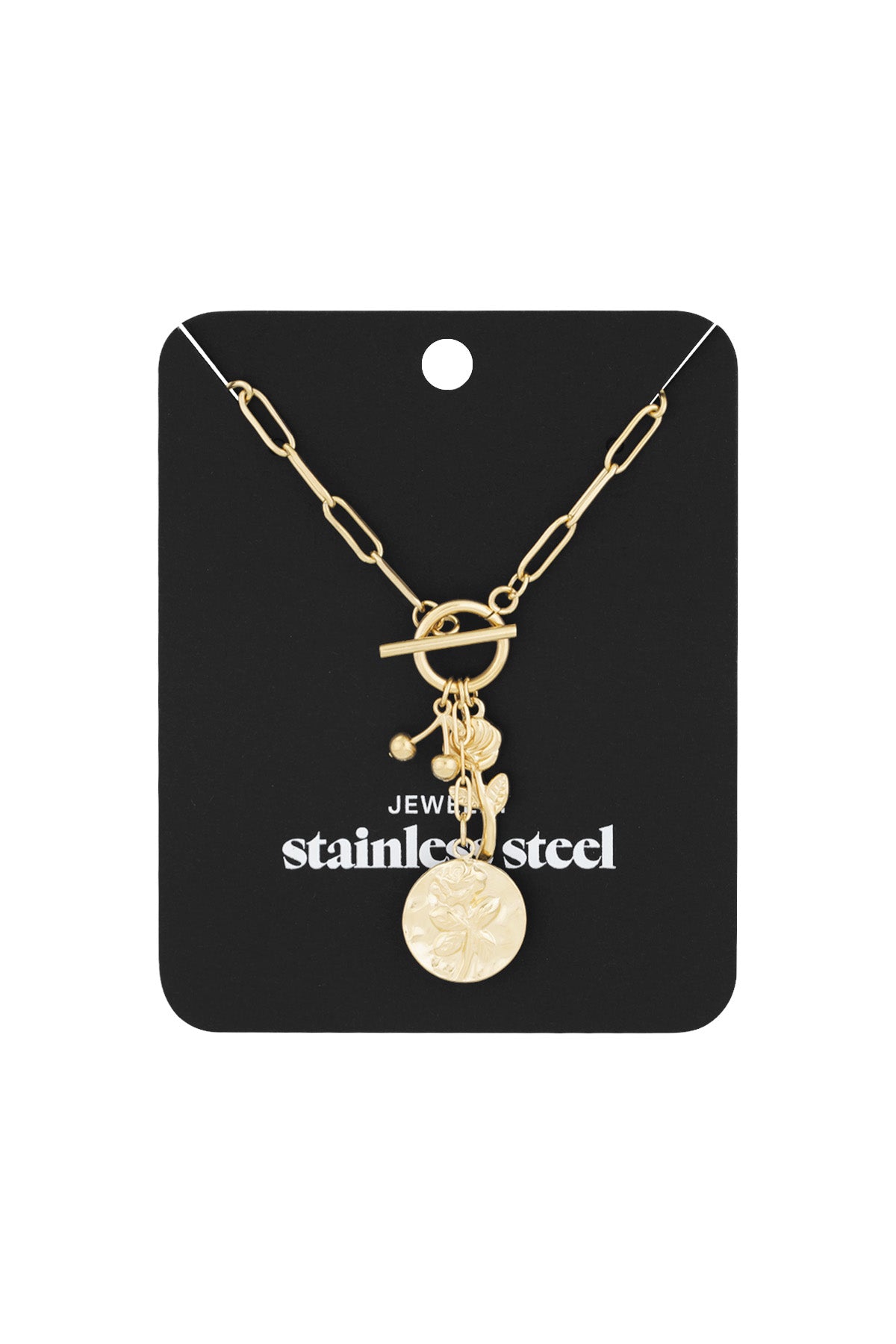 collana con ciondolo rosa addormentata