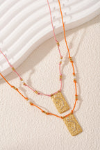 Collana Moony - Colore arancione e oro