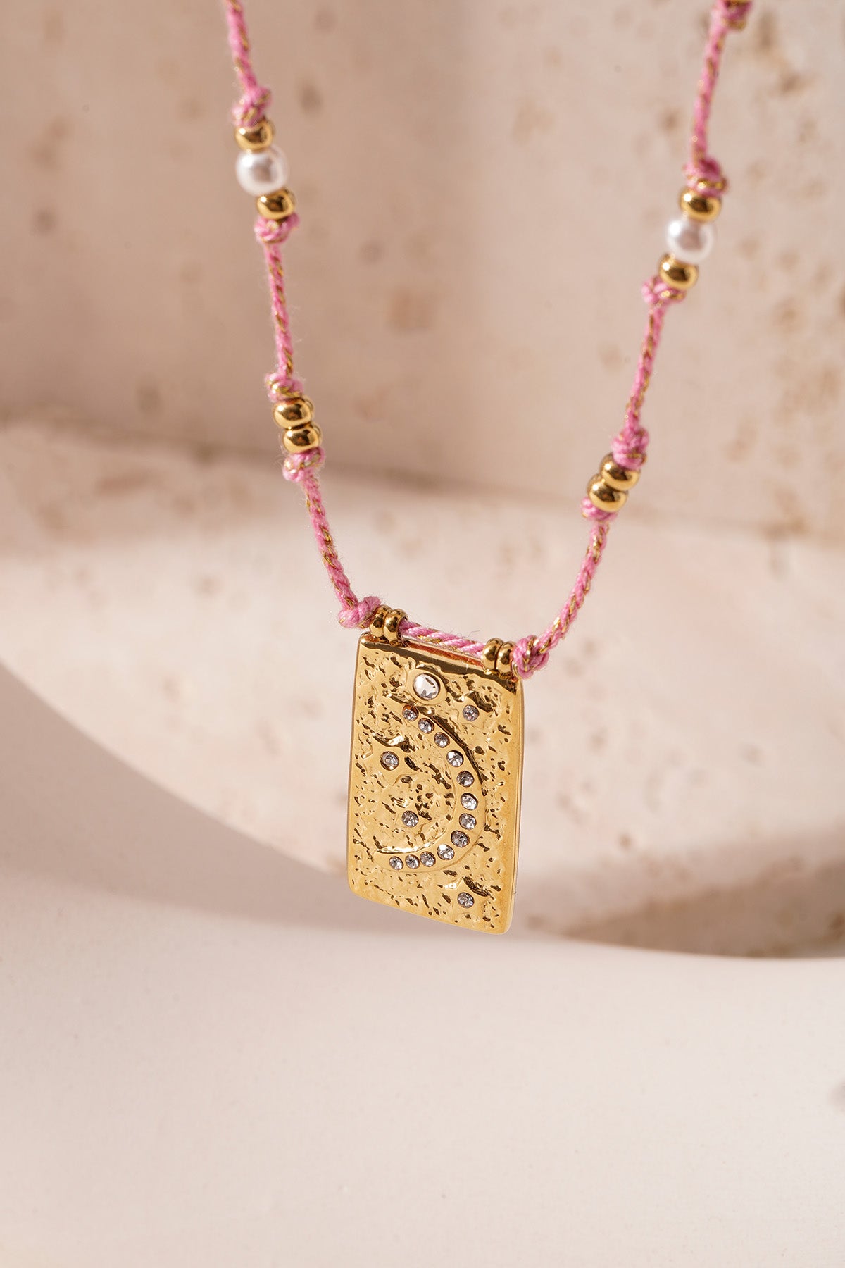 Collana Moony - Colore arancione e oro