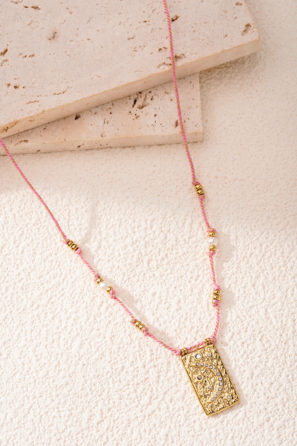Collana Moony - Colore arancione e oro