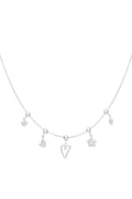 collana con ciondolo fiori e cuori