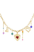 collana con ciondolo milagros cuore