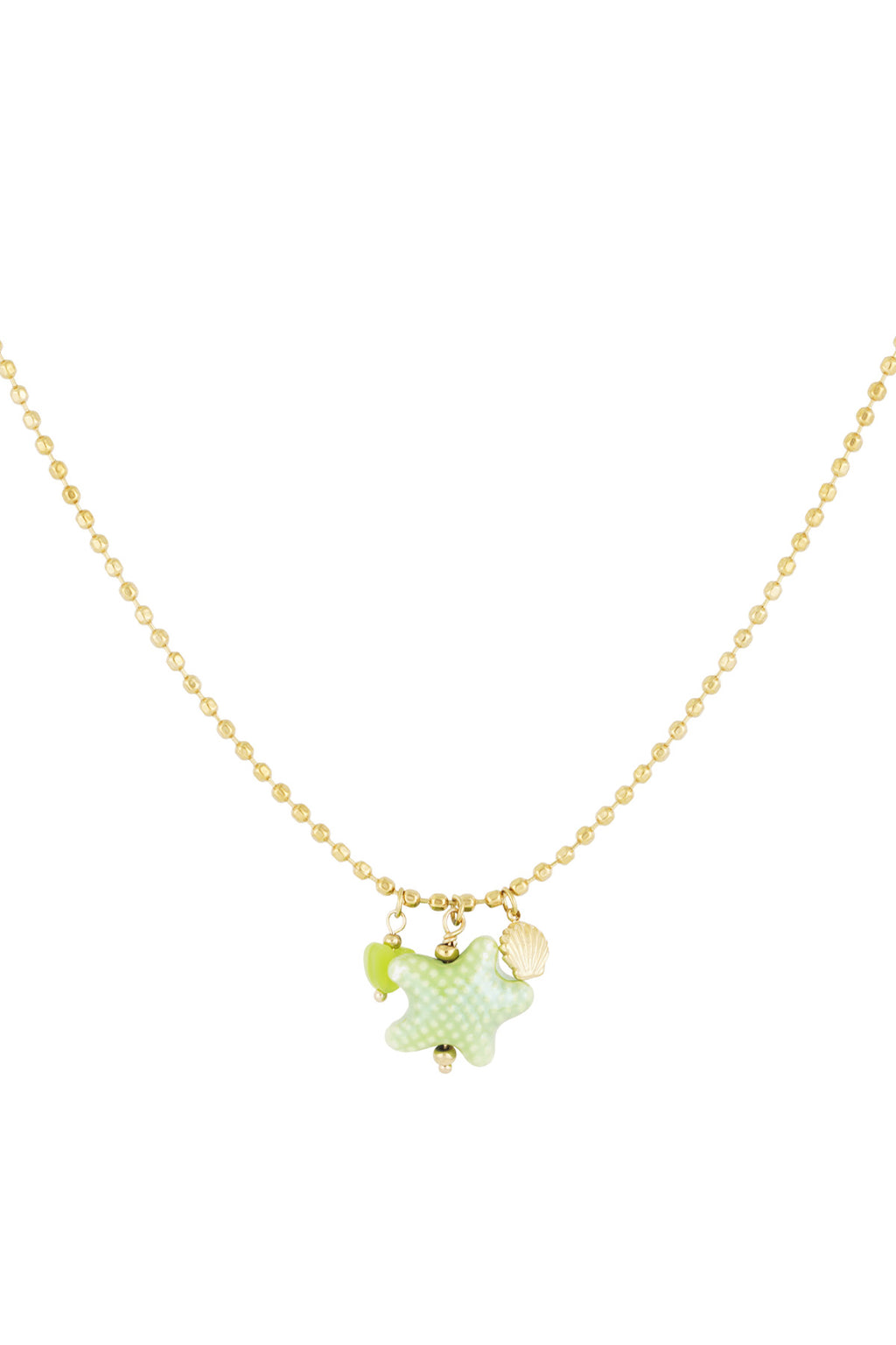 Collana Beachside - Colore verde e oro