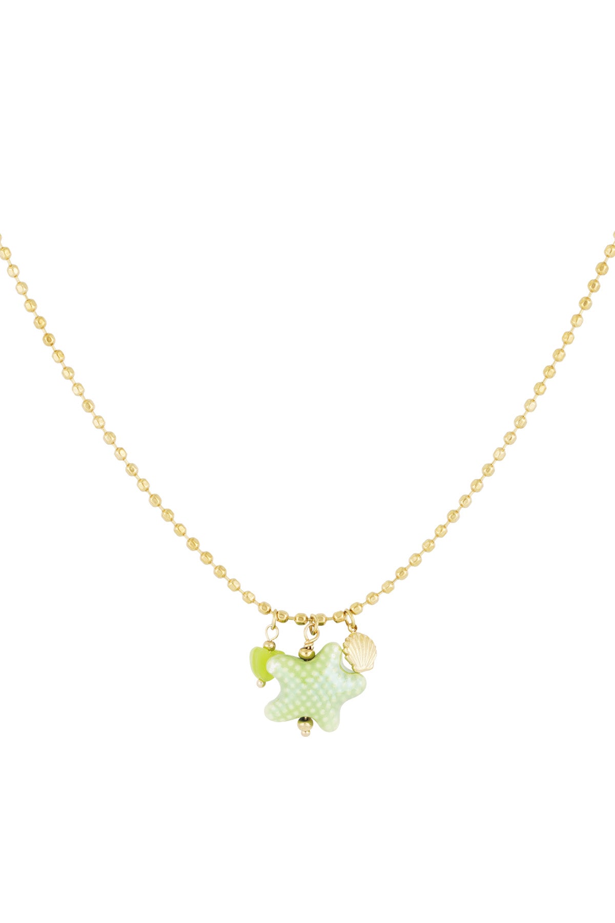 Collana Beachside - Colore verde e oro