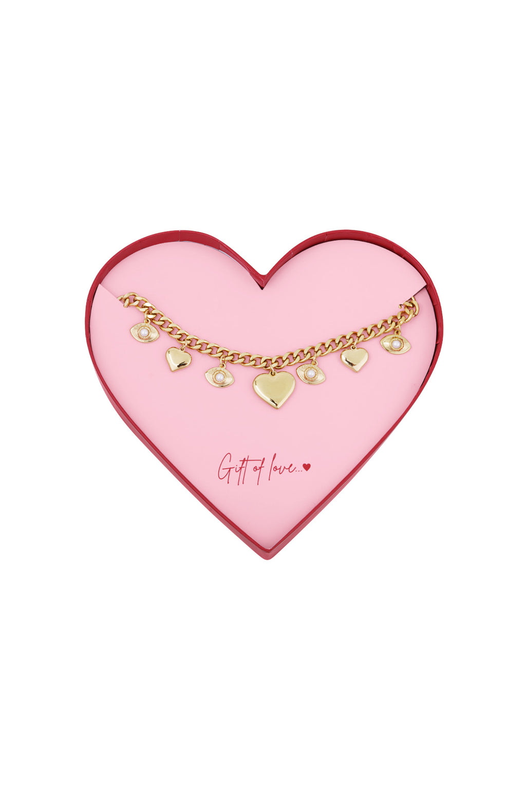 collana con gli occhi puntati su di te in acciaio inossidabile